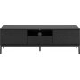 Seaford mediabnk 140 cm - Svart