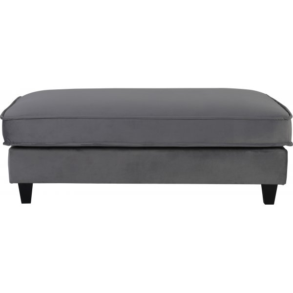 Fotpall 122x86 cm mörkgrå sammet - Brandy + Fläckborttagare för möbler Fotpall 122x86 cm mörkgrå sammet - Brandy + Fläckborttagare för möbler