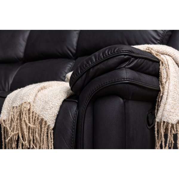 Canapé inclinable d\\\'angle Saranda - Noir Canapé inclinable d\\\'angle Saranda - Noir