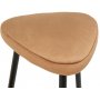 Triangle Velvet barstol - Kamel (Sammet)/svart