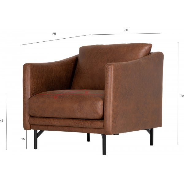 Fauteuil bruin vintage