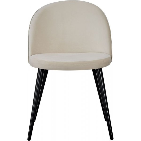 Alice matstol - Svart/beige sammet Alice matstol - Svart/beige sammet