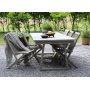 Matgrupp Salt gr teak: Bord 240 cm inklusive 6 st fllbara stolar i gr teak