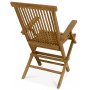 Utegrupp: 6 stolar och matbord 210 x 90 cm teak - Salt