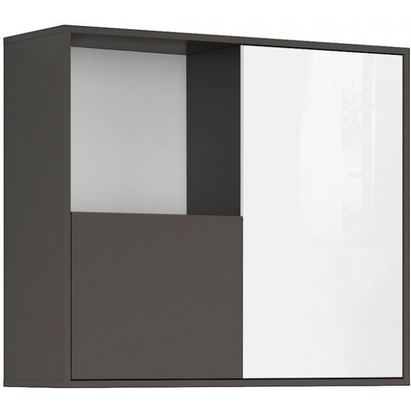 Link väggskåp - Grafitgrå/vit Link väggskåp - Grafitgrå/vit