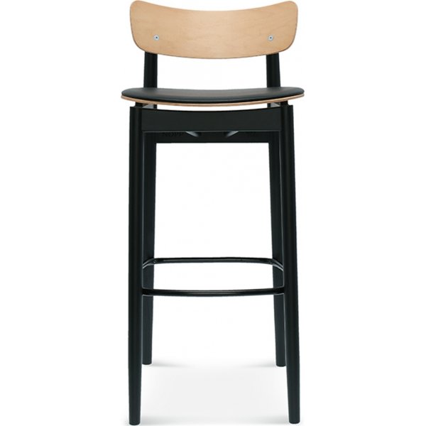Tabouret de bar Nopp avec assise rembourre - Couleur optionnelle du cadre et du rembourrage