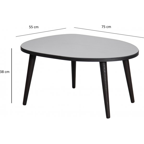 Table basse Gusto 75 x 55 cm - Noir/fumée Table basse Gusto 75 x 55 cm - Noir/fumée