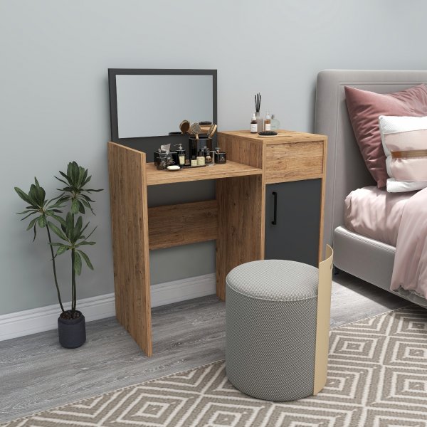 Sedef kaptafel 85,4 x 40 cm - Grenen/antraciet Sedef kaptafel 85,4 x 40 cm - Grenen/antraciet