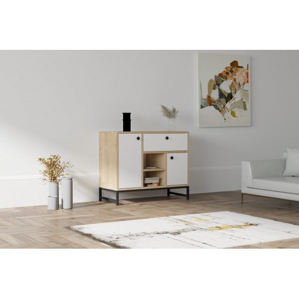 Armoire Inci - Blanc/noir Armoire Inci - Blanc/noir