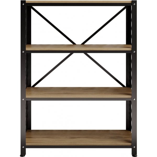 Shenna bokhylla - Valnöt/svart Shenna bokhylla - Valnöt/svart