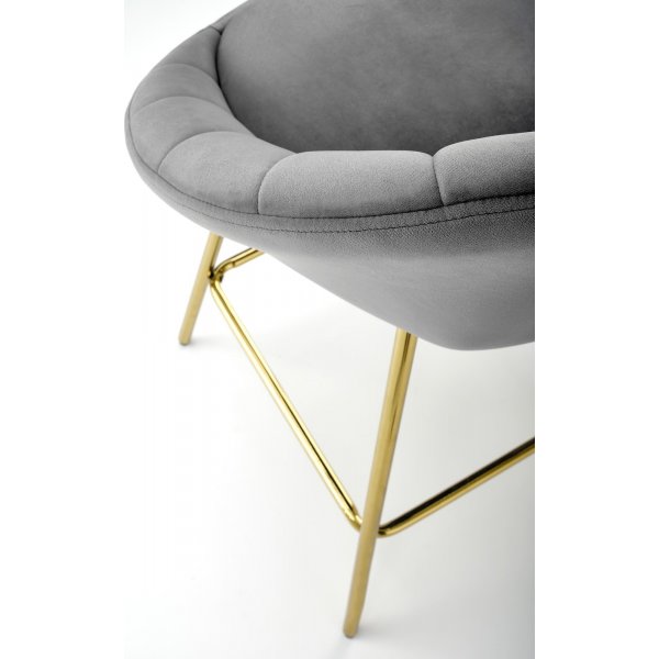 Tabouret de bar Pelican 112 - Gris/doré Tabouret de bar Pelican 112 - Gris/doré