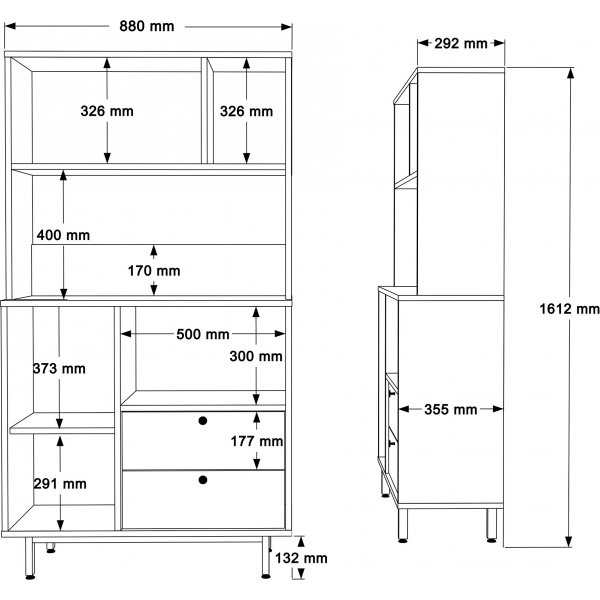 Royce köksskåp 3 - Ek/antracit Royce köksskåp 3 - Ek/antracit
