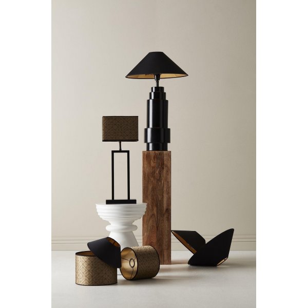Pied de lampe tige - Noir - 47 cm Pied de lampe tige - Noir - 47 cm