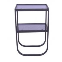 Korsbacken sängbord - Svart/glas Korsbacken sängbord - Svart/glas