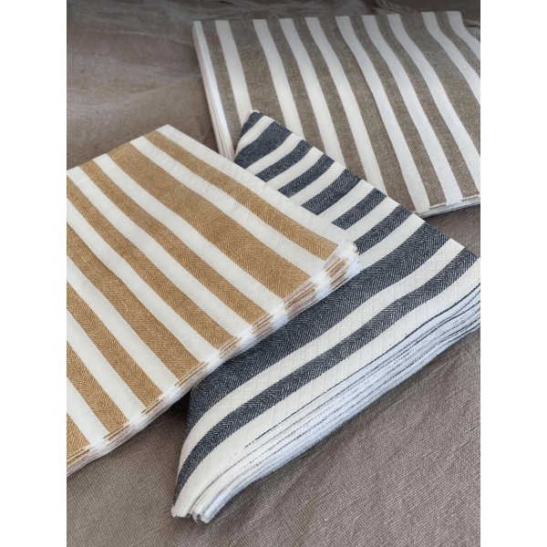 Serviettes en papier Alba, lot de 25 - Gris Serviettes en papier Alba, lot de 25 - Gris