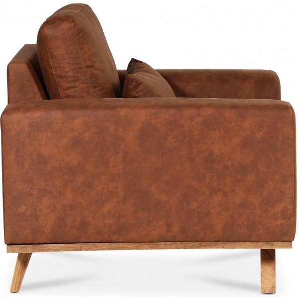 Ranger fåtölj - Cognac (Läderutseende) / Ek Ranger fåtölj - Cognac (Läderutseende) / Ek