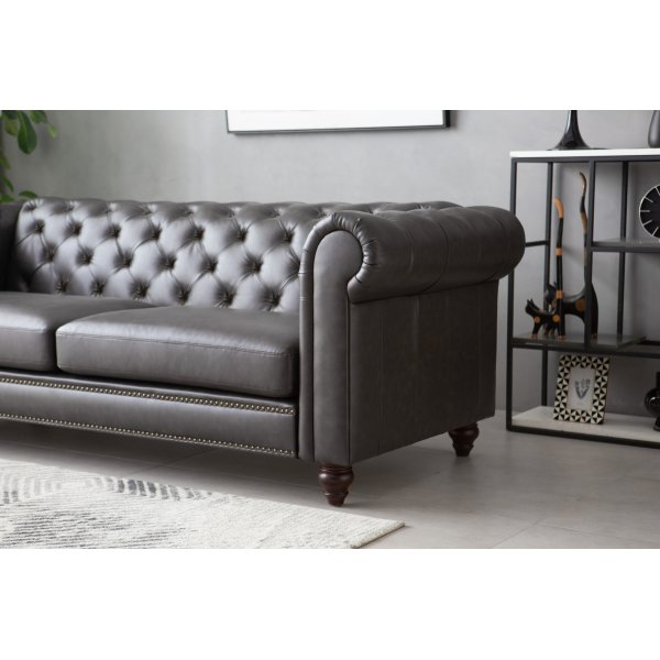 Canapé Royal Chesterfield - 219 cm + Détachant pour meubles Canapé Royal Chesterfield - 219 cm + Détachant pour meubles