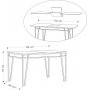 Pal matbord 132-170 cm - Mrkbrun