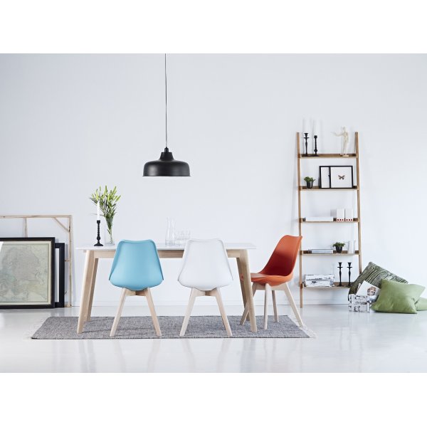 Century matbord 160 cm - Vit/Ljus ek (HPL) Century matbord 160 cm - Vit/Ljus ek (HPL)