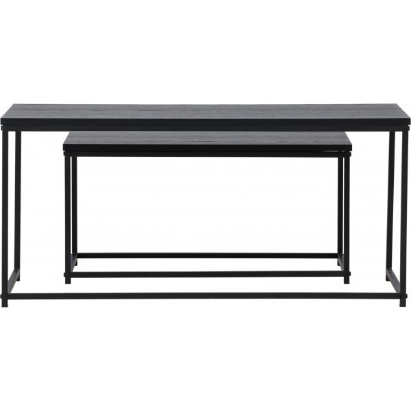 Staal soffbord 43/33 x 100/75 cm - Svart Staal soffbord 43/33 x 100/75 cm - Svart