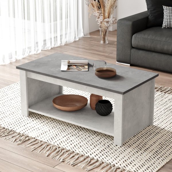 Luvio soffbord 14, 100x50 cm - Silver/antracit