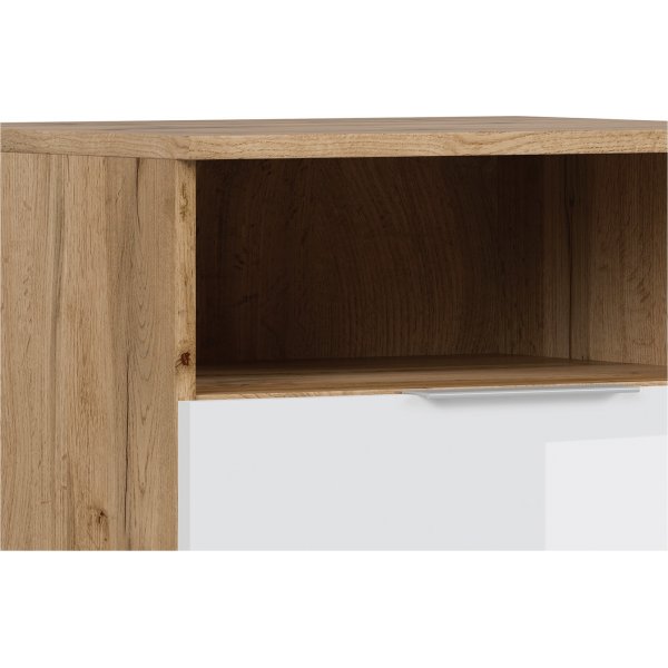 Table de chevet Zele - Chêne/blanc Table de chevet Zele - Chêne/blanc