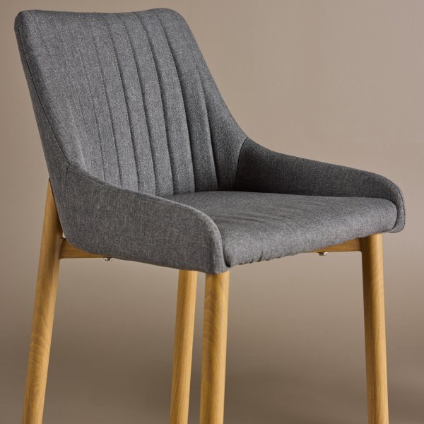 Tabouret de bar Argon - Imitation/gris Tabouret de bar Argon - Imitation/gris