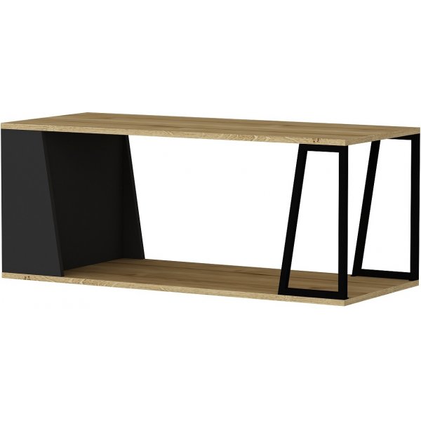 Table basse Lissa 120 x 50 cm - Chne saphir/noir