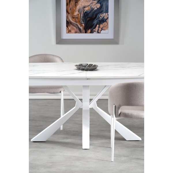 Table à manger Ontario 160-200 x 89 cm - Blanc Table à manger Ontario 160-200 x 89 cm - Blanc