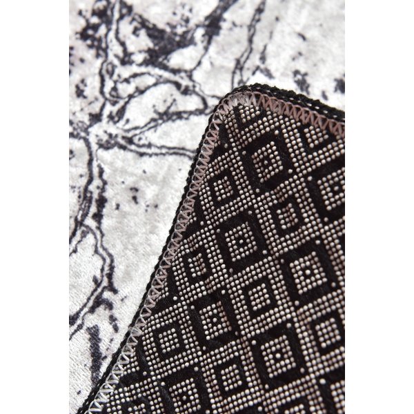 Marmeren badkamerkleed - Wit/zwart Marmeren badkamerkleed - Wit/zwart