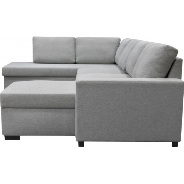 Soffa 309 cm ljusgrå - Solna + Fläckborttagare för möbler Soffa 309 cm ljusgrå - Solna + Fläckborttagare för möbler