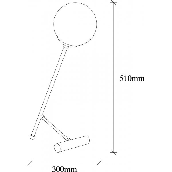 Lampe de table Golf opale - Blanc