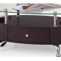 Meeting soffbord med sittpallar 120 x 65 cm - Wenge