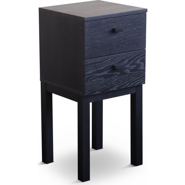 Kivik sngbord med lda i svartbetsad ek