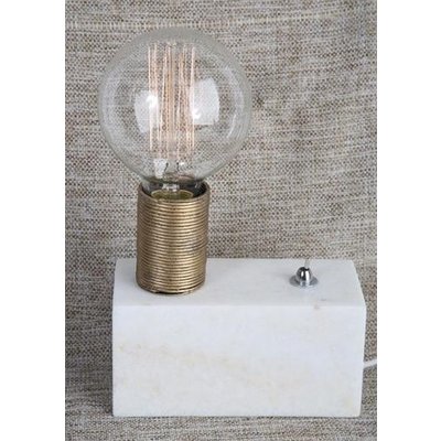 Dakar bordslampa - Vit marmor / Mssing