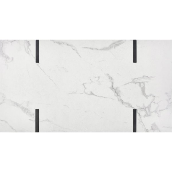 Blanca soffbord 110 x 64 cm - Vit marmor/svart Blanca soffbord 110 x 64 cm - Vit marmor/svart