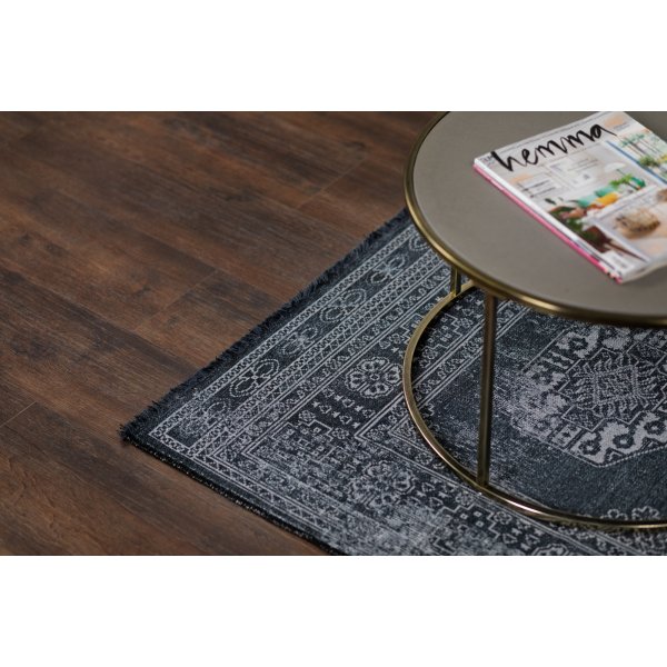 Tapis en coton Adana Boccara Noir