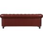 Soffa chesterfield 3-sits i brun PU - Charles