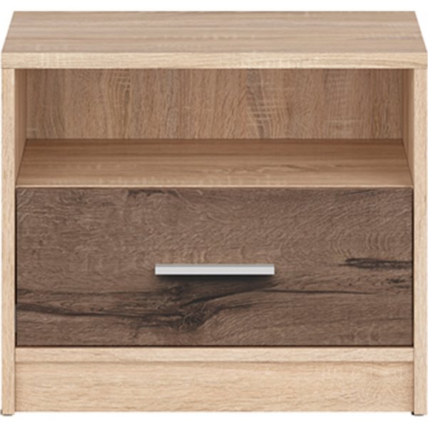 Nepo Plus nachtkastje - Sonoma eiken/donker eiken
