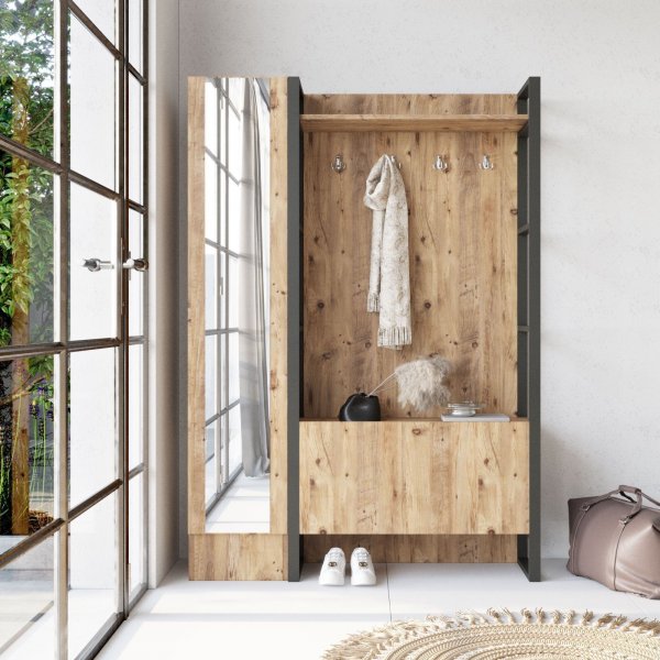 Metal hallmöbel 16 - Furu Metal hallmöbel 16 - Furu