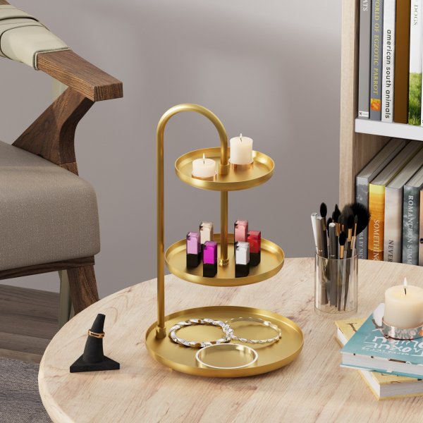 Assiette décorative Kalki - Or Assiette décorative Kalki - Or