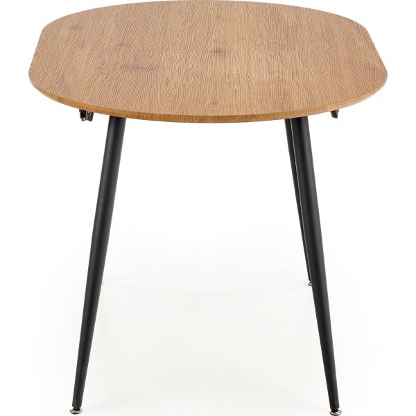 Table à manger Rocky 120-160 cm - Chêne/noir Table à manger Rocky 120-160 cm - Chêne/noir