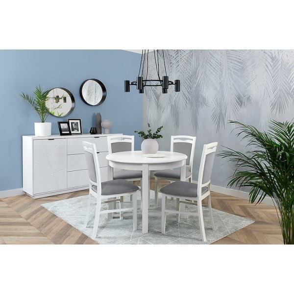 Chaise de salle  manger Lucan - Gris/blanc