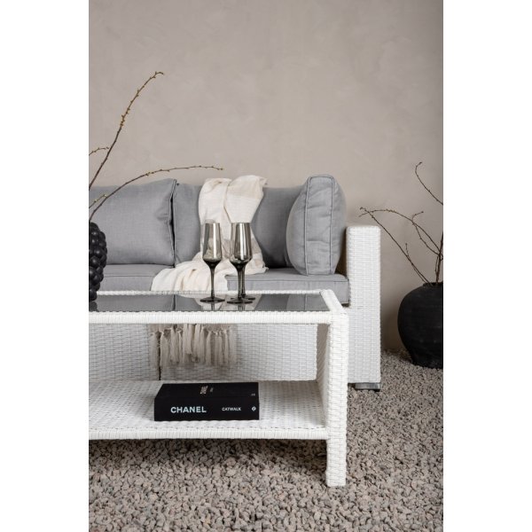 Groupe de canapés d'angle Amazon - Blanc/gris Groupe de canapés d'angle Amazon - Blanc/gris