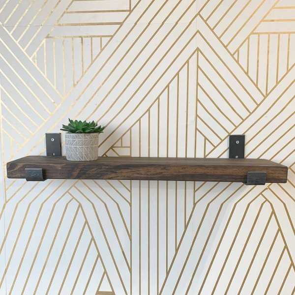 Lamba wandplank 7 - Zwart/walnoot Lamba wandplank 7 - Zwart/walnoot