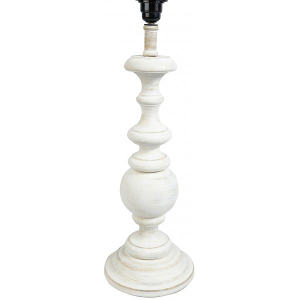Mango lampfot H55x12 cm - Whitewash