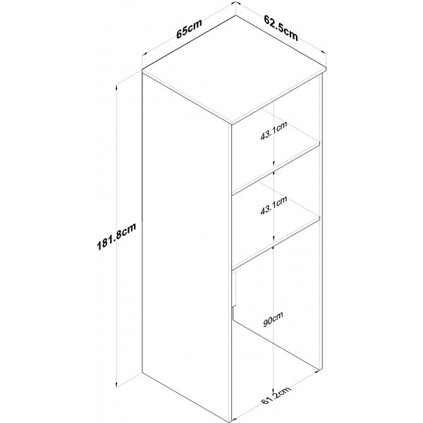Meuble pour lave-linge Lang 110 - Blanc Meuble pour lave-linge Lang 110 - Blanc