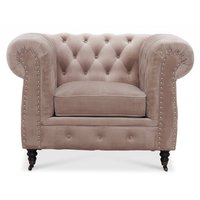 Chesterfield Cambridge Fåtölj - Sand sammet Chesterfield Cambridge Fåtölj - Sand sammet
