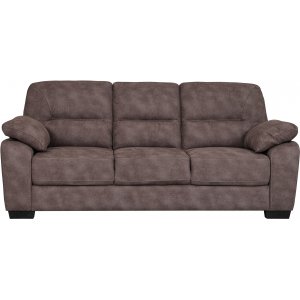 Albert 3-sits soffa i brunt microfiber tyg