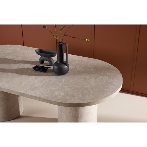 Narvik matbord 200 x 100 cm - Beige marmoreffekt Narvik matbord 200 x 100 cm - Beige marmoreffekt